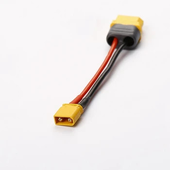 RC Аккумуляторный кабель с Т-образным разъемом от XT60 до XT30, штекерный разъем с силиконовым проводом 16AWG 100 мм