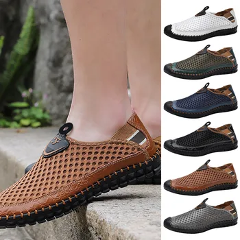 Новая мужская обувь, сетчатая обувь, спортивная обувь для отдыха, дышащая летняя обувь, мужские кроссовки, повседневные носки для кроссовок, мужские