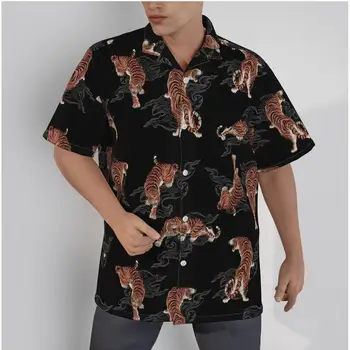 Мужская гавайская рубашка с принтом 