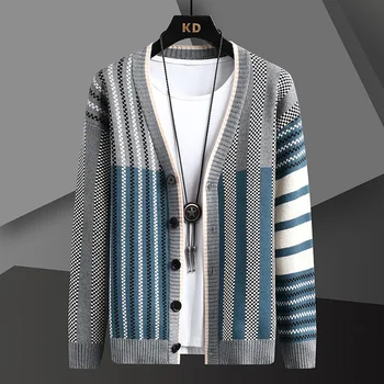 2023 Осенне-зимний мужской свитер, модный свитер-кардиган, качественный мужской повседневный свитер, мужской классический свитер номер 805
