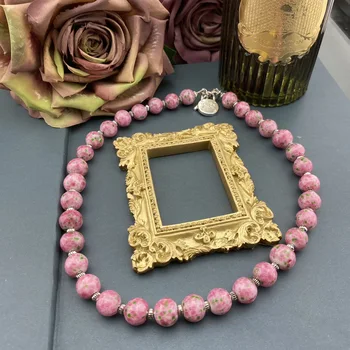 Винтажный темпераментный глазурованный Розовый цветок, светящиеся браслеты, ожерелья для женщин, подарок для вечеринки, Высококлассные аксессуары, ювелирные изделия