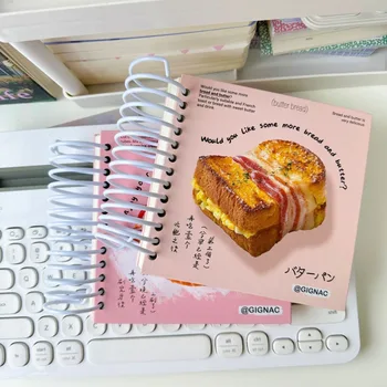 Американская серия винтажных продуктов питания, симпатичная большая книга на катушке, творческий блокнот, канцелярские принадлежности для студенток, планировщик школьных принадлежностей