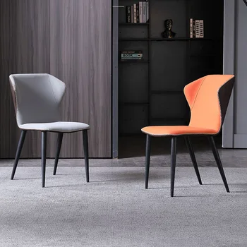 Обеденный стул Nordic home с современной минималистской спинкой, кресло для отдыха, легкий роскошный минималистичный стол в ресторане, отель, туалетный столик c