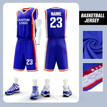 Изготовленные на заказ быстросохнущие комплекты мужской баскетбольной формы из баскетбольной джерси Профессиональная дышащая баскетбольная рубашка для взрослых 3808
