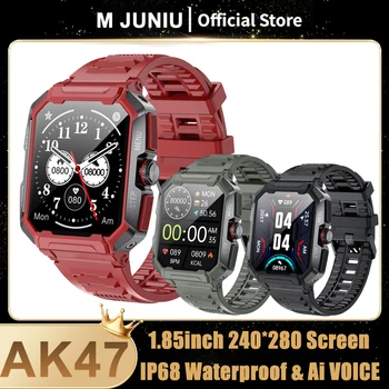 Смарт-часы AK47 с 1,85-дюймовым HD-экраном Bluetooth-вызов Частота сердечных сокращений Кровяное давление Голос Ai IP68 Водонепроницаемые спортивные смарт-часы Tracket