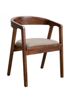 Обеденный стул из цельного дерева, скандинавский стул из цельного дерева, современный минималистичный домашний стул для книг, ресторан, чайная лавка, тканевый стул для отдыха