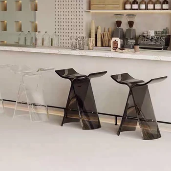 Высокий барный стул из прозрачного пластика, Пляжный Дизайнерский Офисный стол, Барные стулья, обеденная мебель Nordic Waiting Sandalye XY50BC