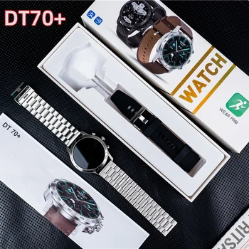 DT70 + Оригинальные Смарт-Часы Мужские Bluetooth Call HD Экран Частота Сердечных Сокращений DT70 Plus Умные Часы Женские для HUAWEI Pk X5 DT3 GT3 Pro Max