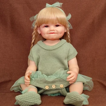 55 см 22 дюйма Реалистичная кукла-Реборн Девочка Мягкая Силиконовая реалистичная принцесса Малышка Бебе Подарок на День рождения Детские куклы