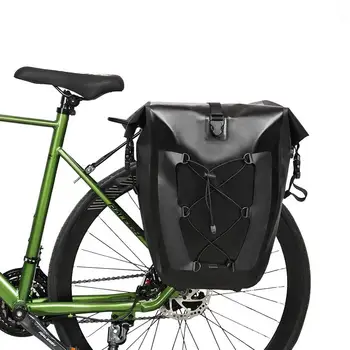 Велосипедная сумка Водонепроницаемая Велосипедная корзина с дождевиком Большой емкости 32 л Велосипедная Выдвижная Седельная сумка для багажника велосипеда