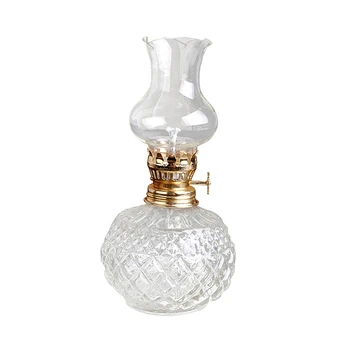 3X Керосиновая лампа для помещений, классическая керосиновая лампа с абажуром из прозрачного стекла, церковные принадлежности для дома
