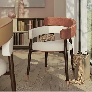 Обеденные стулья из скандинавской ткани, кухонная Мебель, обеденный стул для отдыха на открытом воздухе, освещение во внутреннем дворе, Роскошное Кресло для приема гостей в отеле