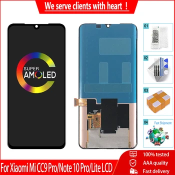 AMOLED Для Xiaomi Mi Note 10 ЖК-дисплей Дигитайзер В Сборе Замена Для Xiaomi Mi CC9 Pro Дисплей Mi Note 10 Pro ЖК-экран