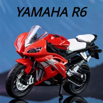 1/18 Масштаб Yamaha R6 Игрушечная Модель Мотоцикла Из Сплава, Отлитая под давлением с Амортизатором, Может Поворачивать Масштабную Модель Мотоцикла, Игрушки для Мальчиков, Подарки
