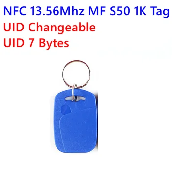 keytag NFC 13,56 МГц UID 0 блок 7 байт MF S50 1K перезапись сменной rfid-карты, изменяемая для записи китайская волшебная карта, копия, клон