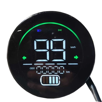 2X Индикатор спидометра электрического велосипеда, скутера, приборной панели, 48 В, 60 В, 72 В, Свинцово-кислотный аккумулятор, светодиодный дисплей прибора
