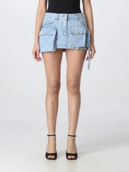 2023 Весна и лето, Новая женская юбка трапециевидной формы, Короткая юбка, Джинсовая юбка с карманами.