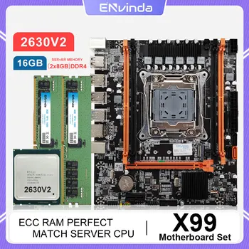 Комплект материнской платы ENVINDA D4 X99 С процессором Intel Xeon E5 2630V3 LGA 2011-3 1 * 16 ГБ оперативной памяти PC4 2133 МГц DDR4 Серверная Память RAM REG ECC