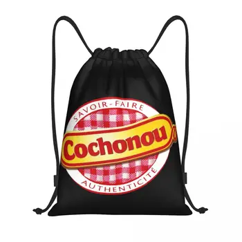 Рюкзак на шнурке с логотипом Pig Cochonou Для женщин И мужчин, Рюкзак для спортзала, Портативная сумка для покупок, сумка