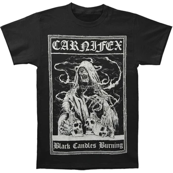 Мужская забавная футболка, женская крутая футболка, футболка с горящими черными свечами Carnifex