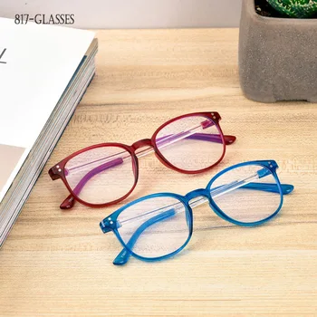 2023 Очки для чтения с синим светом для женщин и мужчин, очки для пресбиопии из смолы, ультралегкая круглая оправа