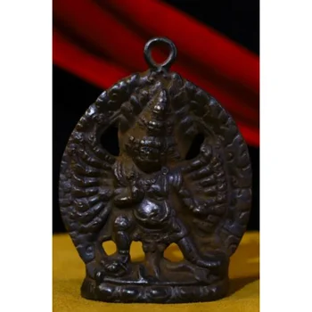9 см Тибетский буддизм латунный кулон статуя Будды Шарм бронзовый кулон Будды