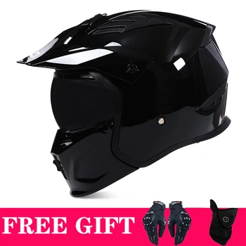 Мотоциклетный шлем Four Seasons в горошек, мужская и женская мотоциклетная комбинация в стиле ретро, полный шлем, полушлем Универсальный