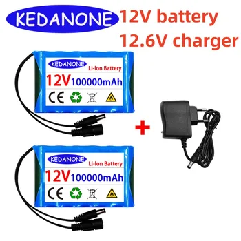 Batería de iones de litio recargable 3S2P portátil, 12V, 50000mah, para lámpara LED, Powe de respaldo, + cargador etc., nueva
