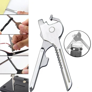 Выжить Многофункциональный тактический нож EDC Gear Mini Utili Кольцо в форме ключа Карманный нож Отвертка Брелок Набор Инструментов