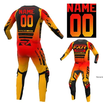 2023.08 Оранжево-Желтый Комплект из Джерси с Принтом MX Podium FXR Gear Set Комплект из Джерси для Внедорожного Мотоцикла Для Мотокросса Dirt Bike Suit