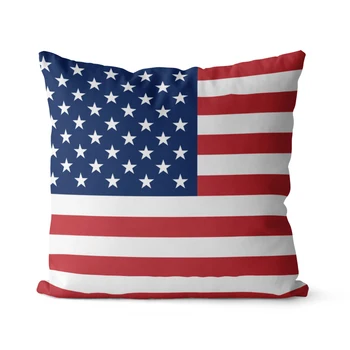 Наволочка для домашнего декора WUZIDREAM с флагом Соединенных Штатов Америки, Украшение наволочки, Декоративная подушка для наволочки