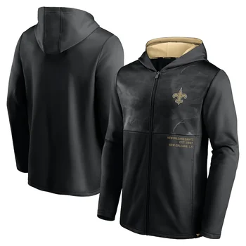 Куртка с капюшоном на молнии Defender от New Orleans Men's Saints Fanatics под брендом Defender