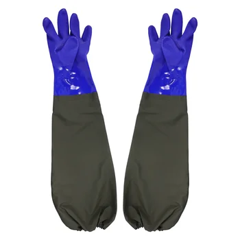 1 Пара водонепроницаемых перчаток Водонепроницаемые Резиновые перчатки Перчатки для обслуживания аквариума Перчатки для замены воды Рыбалка