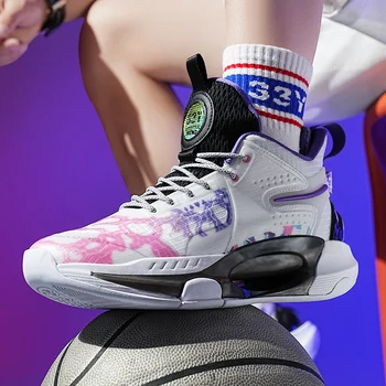 Высококачественная мужская баскетбольная обувь, женские Детские ботинки-корзины с подушками, Брендовые дизайнерские кроссовки, Мужская баскетбольная тренировочная спортивная обувь