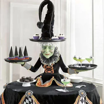 Настольная сервировочная скатерть для ведьмы на Хэллоуин, подставка для кексов, домашний декор для украшения ресторана на вечеринку