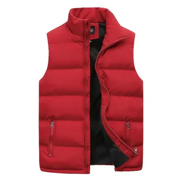 Однотонная мужская теплая куртка в стиле Y2k, осенне-зимний хлопковый жилет, повседневная уличная одежда на молнии без рукавов, пальто, Новая мода для мужчин 2023