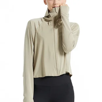 Солнцезащитная одежда из шелка Antibom Ice, женская шаль, короткая защита от ультрафиолета, Дышащая летняя легкая одежда для йоги