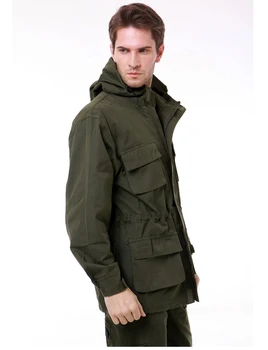 Мужской тренч Military M65 2023, верхняя одежда из чистого хлопка, флисовая ветровка, тактическая куртка с несколькими карманами, мужская одежда, пальто
