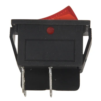 4X Красный индикатор 4-контактного включения / выключения DPST с поворотным переключателем 15A/250V 20A /125V переменного тока 28x22 мм