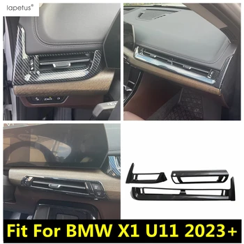 Для BMW X1 U11 2023 2024 Аксессуары Отделка Интерьера Автомобиля Из Углеродного Волокна Центральное Управление Вентиляционные Отверстия Переменного Тока Выпускная Панель Отделка Крышки
