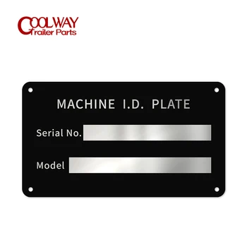 Машинное оборудование Алюминиевая табличка с серийным номером идентификационной модели Высококачественные черные Хромированные детали для фургона Аксессуары для кемпинга
