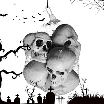 Голова скелета на Хэллоуин, Мини-Черепа, Статуя скелета человека, Реалистичные Миниатюрные Черепа, украшения на Хэллоуин, Череп, реквизит для бара Дома