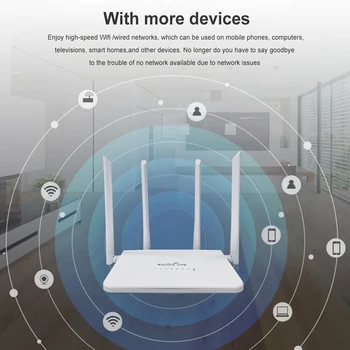 150/50 Мбит/С Wi-Fi Маршрутизатор Слот для SIM-карты Type-C Зарядка Большой Площади Покрытия Wi-Fi с 4 Антеннами Беспроводной Модем 4G Маршрутизатор