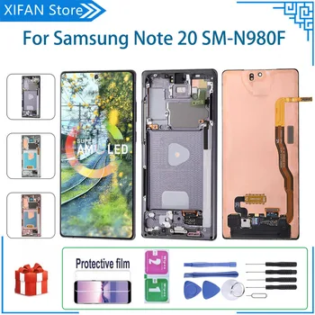 Оригинальный Super Amoled Для Samsung Galaxy Note20 ЖК-дисплей с сенсорным экраном В сборе Замена для Note 20 SM-N980F, SM-N980F/DS