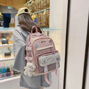 Школьная сумка женская в стиле Ins, милая Корейская старшеклассница, милый Женский рюкзак, сумка для книг, сумка для ноутбука для девочек-подростков, дорожная сумка для девочек-подростков