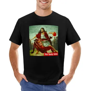 НЕ СЕГОДНЯ, баскетбольная футболка с изображением сатаны Иисуса, блузка, футболки с кошками, быстросохнущая футболка, мужские футболки с графическим рисунком