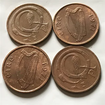 1 шт. ирландская монета 197x года в 1/2 пенни 17,1 мм, абсолютно новая 100% оригинальная