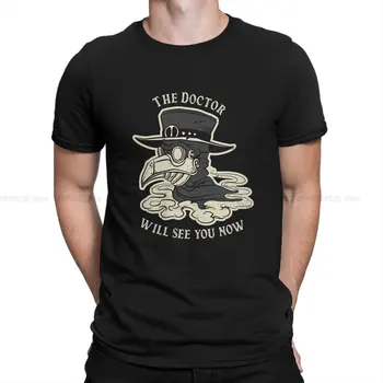 Креативная футболка Plague Doctor для мужчин, увидимся сейчас, футболка из полиэстера с круглым воротом, подарочная одежда в стиле хип-хоп, топы
