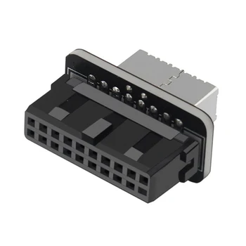 Материнская плата USB3.0 19P / 20P к адаптеру TYPE-E на 90 градусов Передний порт шасси Type C