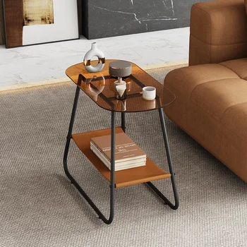 Журнальный столик В гостиной, Чайный столик, Прозрачный Приставной столик, Скандинавский Современный диван, стол для гостиной, Роскошная мебель, Креативный дизайн и декор